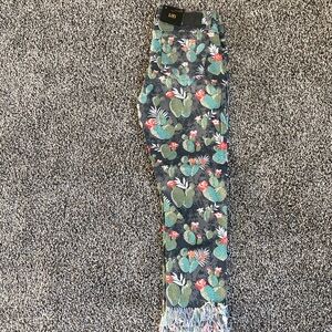 L&B Cactus and Floral Patterned Pants